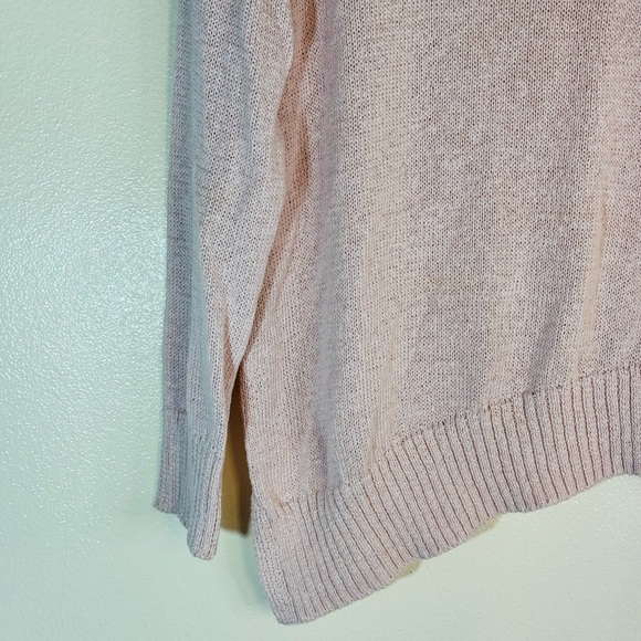 All Saints Pink M Nadine Crew Neck Sweater with Asymmetrical Hem - Picture 4 of 13